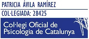 Sello colegial oficial - Psicóloga colegiada nº 28425